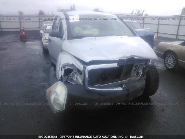 1D4HB38N76F189009 - 2006 DODGE DURANGO SXT SILVER photo 6