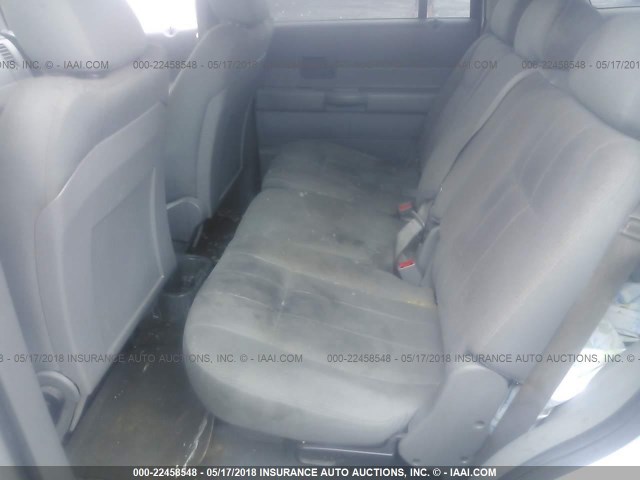 1D4HB38N76F189009 - 2006 DODGE DURANGO SXT SILVER photo 8