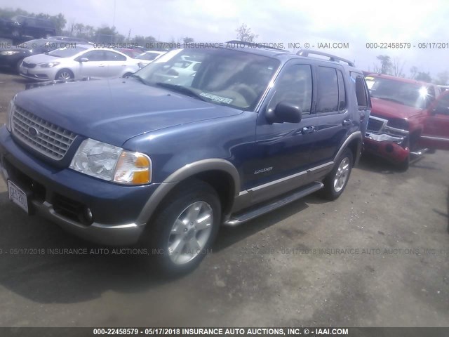 1FMZU74W34UA59024 - 2004 FORD EXPLORER EDDIE BAUER BLUE photo 2