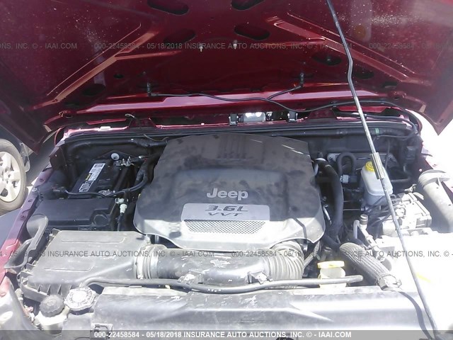 1C4AJWAG1CL256103 - 2012 JEEP WRANGLER SPORT Qırmızı foto 10