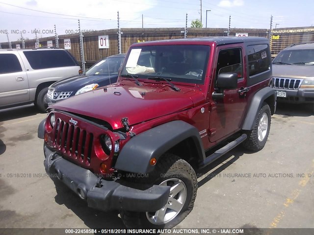 1C4AJWAG1CL256103 - 2012 JEEP WRANGLER SPORT Qırmızı foto 2