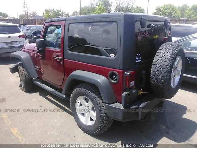 1C4AJWAG1CL256103 - 2012 JEEP WRANGLER SPORT Qırmızı foto 3