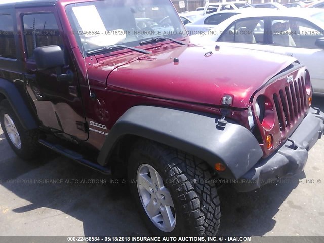 1C4AJWAG1CL256103 - 2012 JEEP WRANGLER SPORT Qırmızı foto 6
