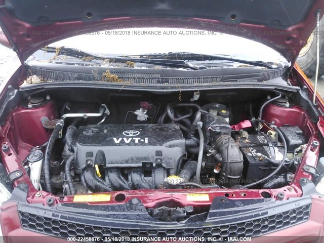 JTKKT604265000107 - 2006 TOYOTA SCION XA RED photo 10
