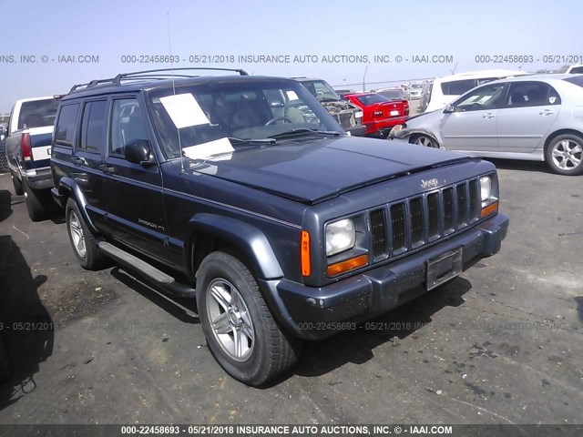 1J4FF58S51L595773 - 2001 JEEP CHEROKEE CLASSIC/LIMITED BLUE photo 1