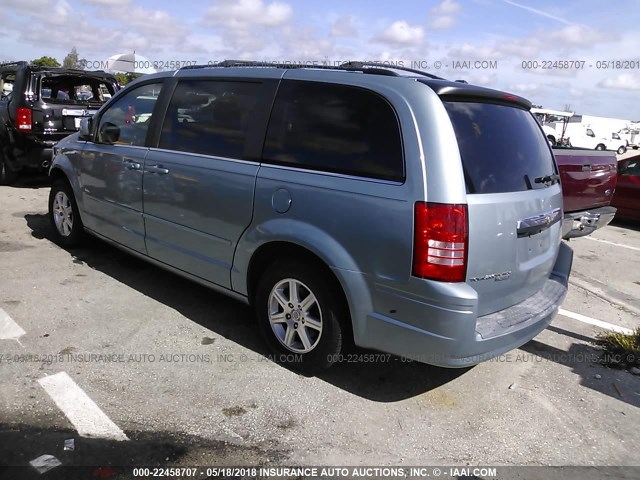 2A8HR54P98R824831 - 2008 CHRYSLER TOWN & COUNTRY TOURING Light Blue photo 3