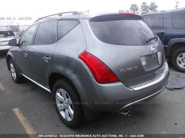 JN8AZ08T47W532050 - 2007 NISSAN MURANO SL/SE/S GRAY photo 3