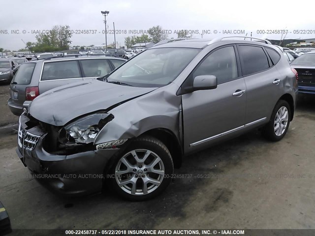 JN8AS5MV7BW311267 - 2011 NISSAN ROGUE S/SV/KROM GRAY photo 2