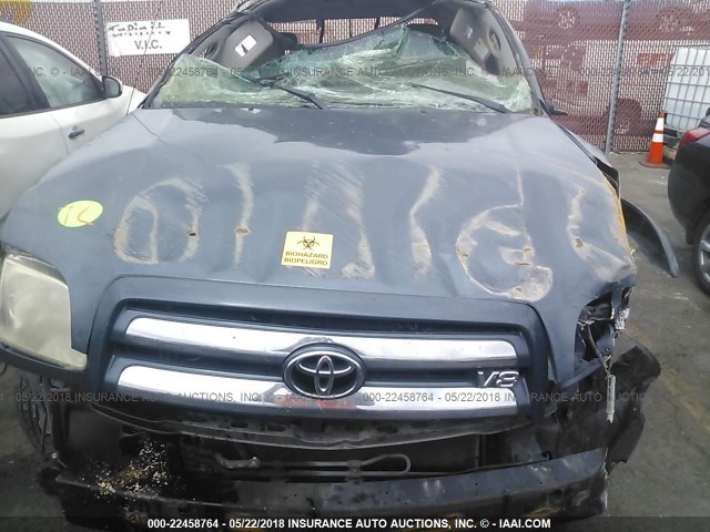 5TBRT34106S482521 - 2006 TOYOTA TUNDRA ACCESS CAB SR5 BLUE photo 10