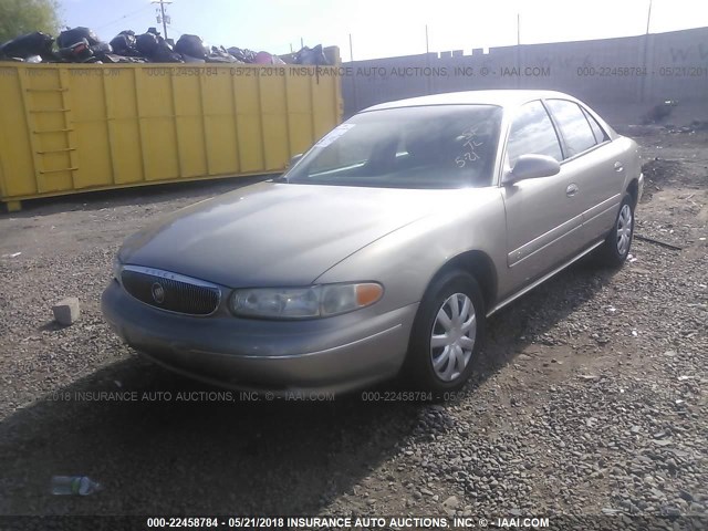 2G4WS52J221194377 - 2002 BUICK CENTURY CUSTOM GOLD photo 2