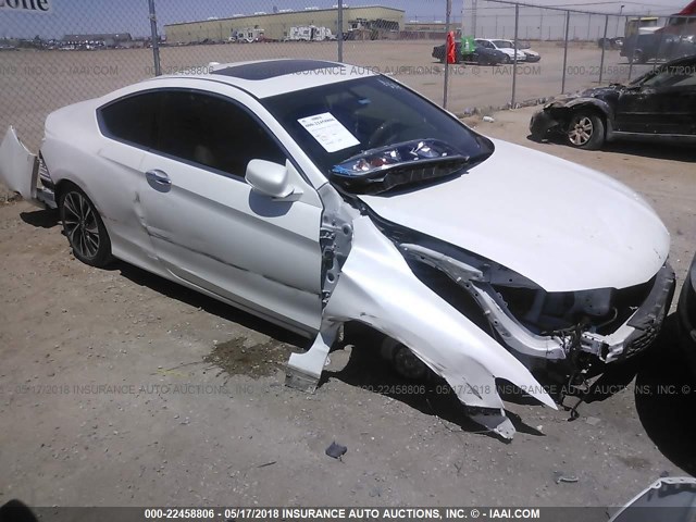 1HGCT2B87GA007794 - 2016 HONDA ACCORD EXL WHITE photo 1