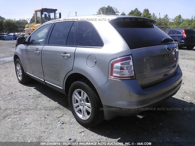 2FMDK38C18BA34157 - 2008 FORD EDGE SEL GRAY photo 3