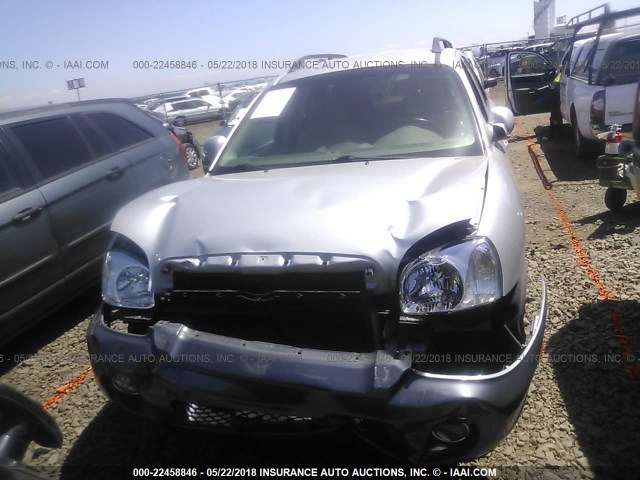 KM8SC13E65U962327 - 2005 HYUNDAI SANTA FE GLS/LX SILVER photo 6