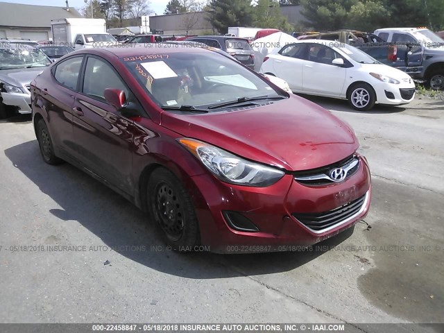 KMHDH4AE8CU234472 - 2012 HYUNDAI ELANTRA GLS/LIMITED RED photo 1