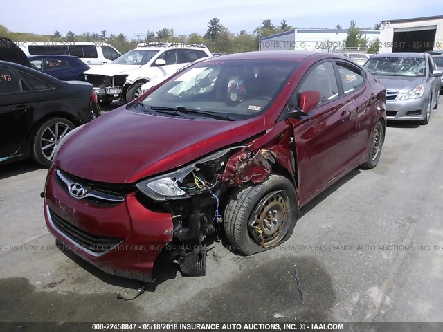 KMHDH4AE8CU234472 - 2012 HYUNDAI ELANTRA GLS/LIMITED RED photo 6