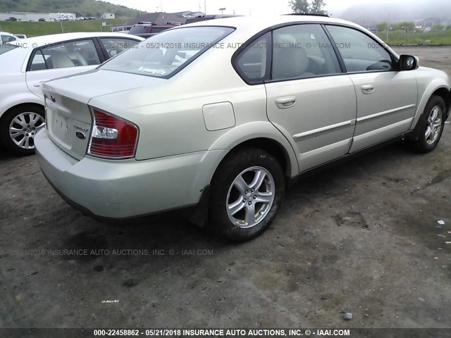 4S4BL86C274206838 - 2007 SUBARU LEGACY OUTBACK 3.0R LL BEAN Champagne photo 4