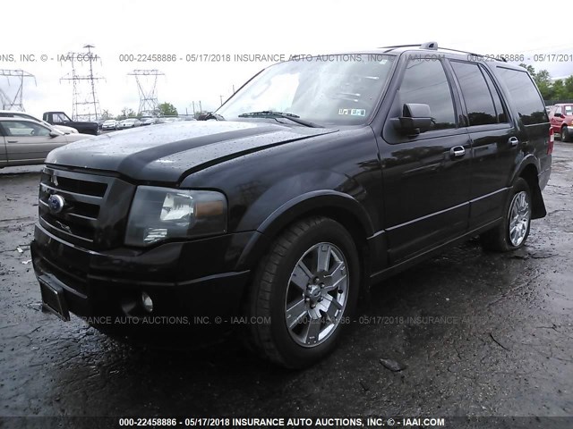 1FMJU2A57AEA64244 - 2010 FORD EXPEDITION LIMITED BLACK photo 2