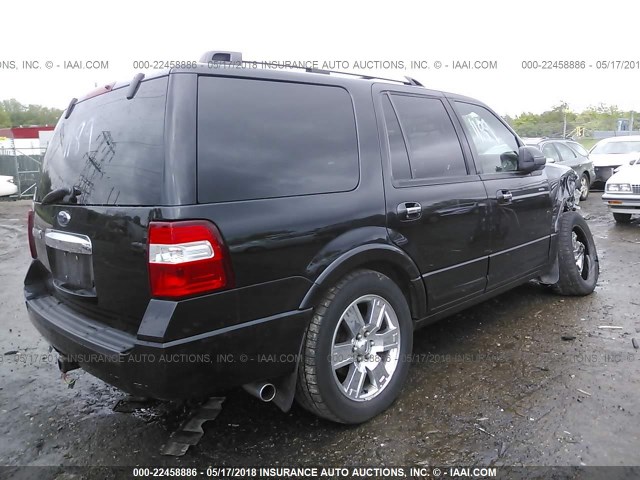 1FMJU2A57AEA64244 - 2010 FORD EXPEDITION LIMITED BLACK photo 4