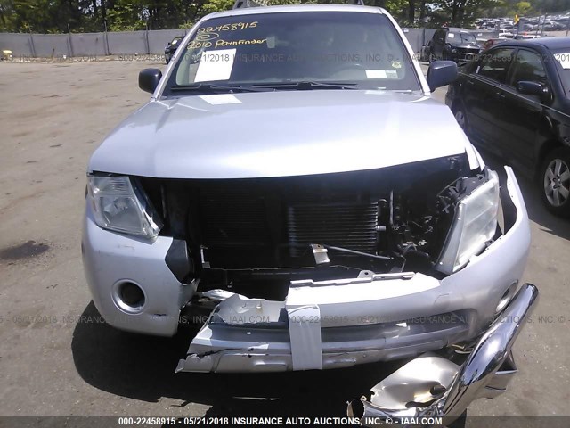 5N1AR1NB7AC629034 - 2010 NISSAN PATHFINDER S/LE/SE SILVER photo 6