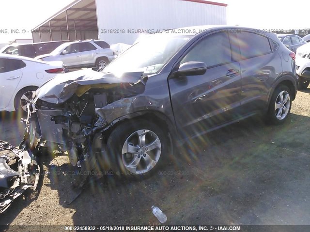 3CZRU5H51GM729442 - 2016 HONDA HR-V EX GRAY photo 2