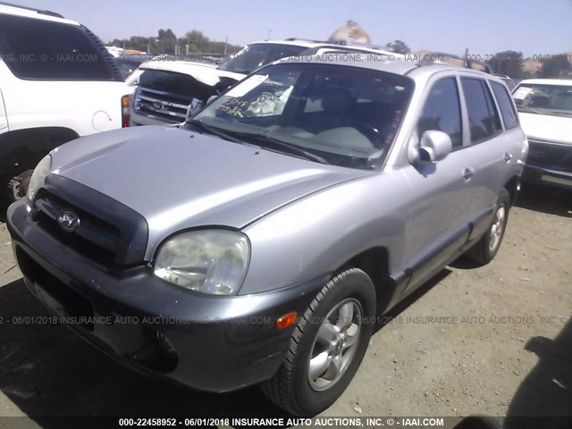 KM8SC13E75U981551 - 2005 HYUNDAI SANTA FE GLS/LX SILVER photo 2