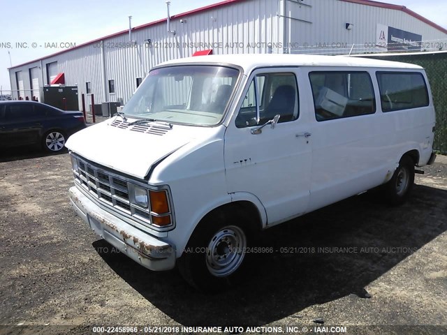 2B5WB35Z6MK430562 - 1991 DODGE RAM WAGON B350 WHITE photo 2