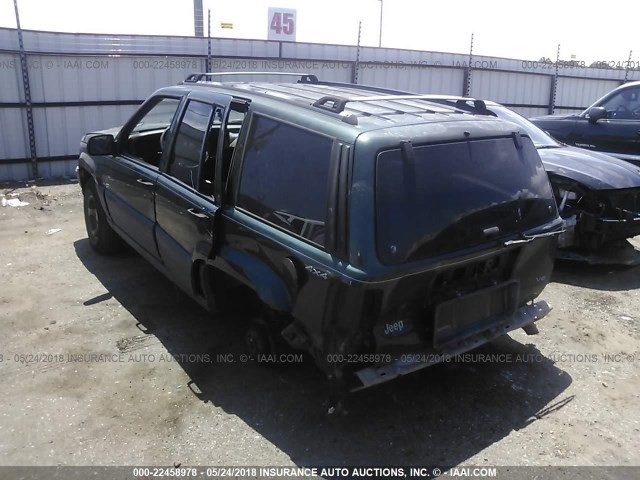 1J4GZ58Y2TC314483 - 1996 JEEP GRAND CHEROKEE LAREDO GREEN photo 3