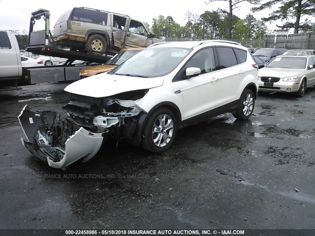 1FMCU0JXXEUB78703 - 2014 FORD ESCAPE TITANIUM WHITE photo 2