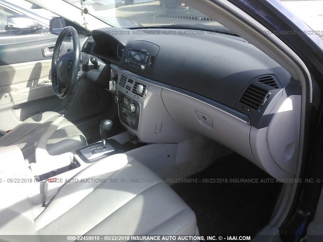 5NPEU46F96H005819 - 2006 HYUNDAI SONATA GLS/LX BLUE photo 5