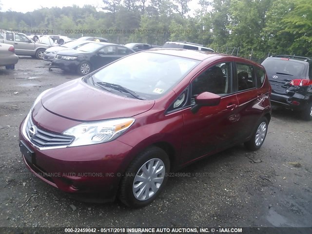 3N1CE2CP7GL375693 - 2016 NISSAN VERSA NOTE S/S PLUS/SV/SL/SR RED photo 2