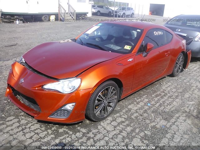 JF1ZNAA13D2705557 - 2013 TOYOTA SCION FR-S ORANGE photo 2