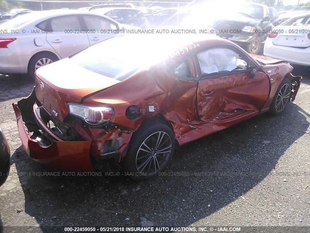 JF1ZNAA13D2705557 - 2013 TOYOTA SCION FR-S ORANGE photo 4