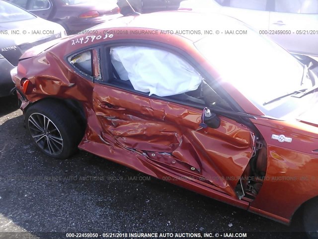 JF1ZNAA13D2705557 - 2013 TOYOTA SCION FR-S ORANGE photo 6