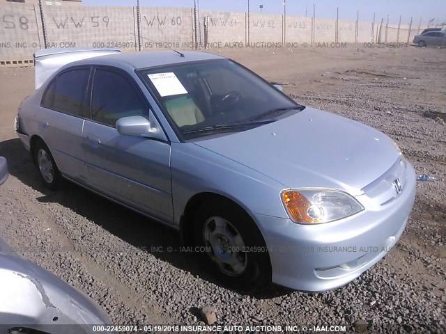 JHMES96663S026870 - 2003 HONDA CIVIC HYBRID BLUE photo 1