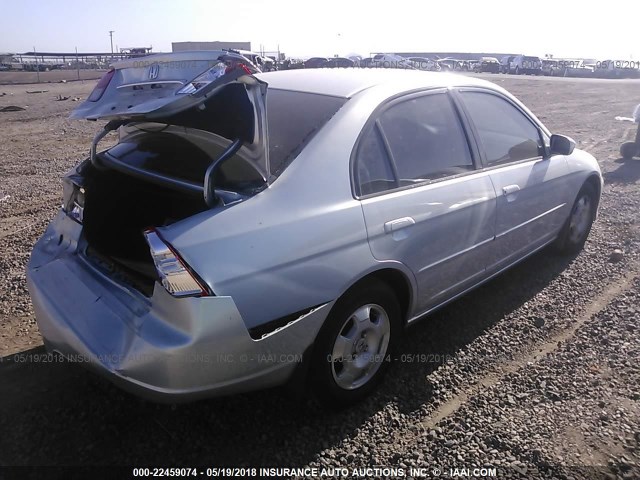 JHMES96663S026870 - 2003 HONDA CIVIC HYBRID BLUE photo 4