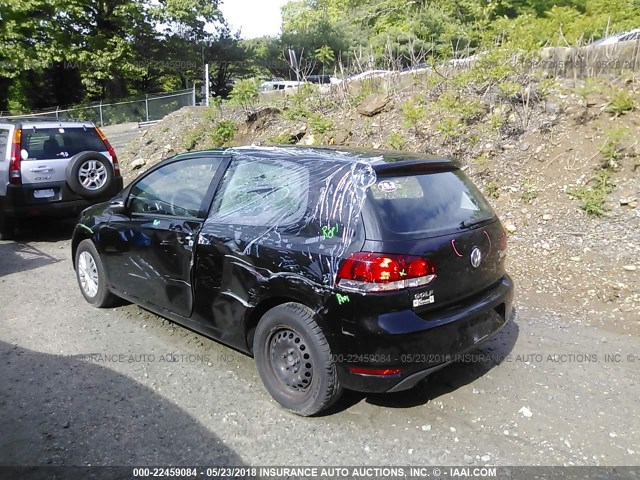 WVWAB7AJ5AW098083 - 2010 VOLKSWAGEN GOLF 黑色 照片 3