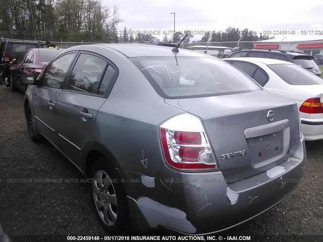 3N1AB61E08L646801 - 2008 NISSAN SENTRA 2.0/2.0S/2.0SL GRAY photo 3