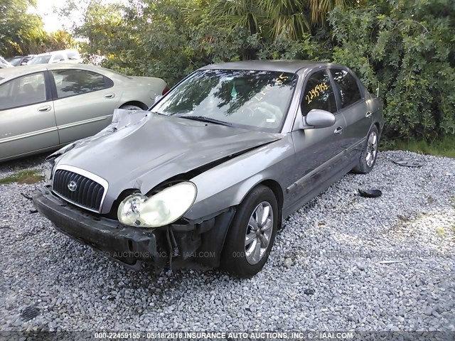 KMHWF35H43A810914 - 2003 HYUNDAI SONATA GLS/LX GRAY photo 2