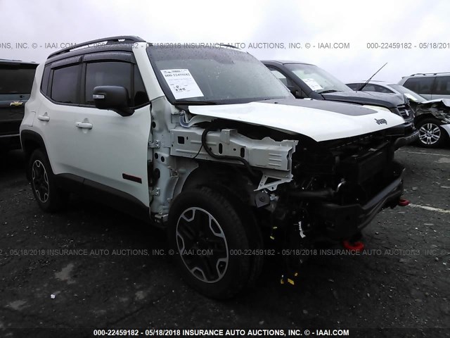 ZACCJBCT3FPC45566 - 2015 JEEP RENEGADE TRAILHAWK WHITE photo 1