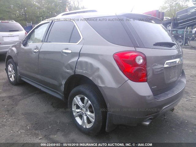 2GNFLGE53C6289280 - 2012 CHEVROLET EQUINOX LTZ BROWN photo 3