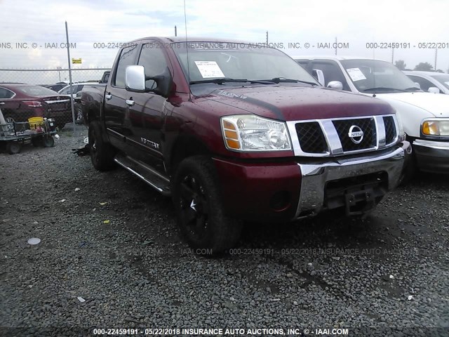 1N6BA07BX5N530397 - 2005 NISSAN TITAN XE/SE/LE BURGUNDY photo 1