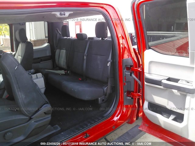 1FTEX1CP7HKD58230 - 2017 FORD F150 SUPER CAB RED photo 8