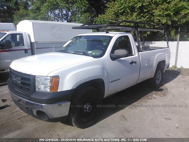 1GTEK14X09Z124369 - 2009 GMC SIERRA K1500 თეთრი ფოტო 2