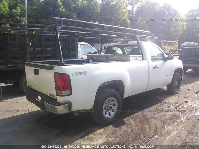 1GTEK14X09Z124369 - 2009 GMC SIERRA K1500 თეთრი ფოტო 4