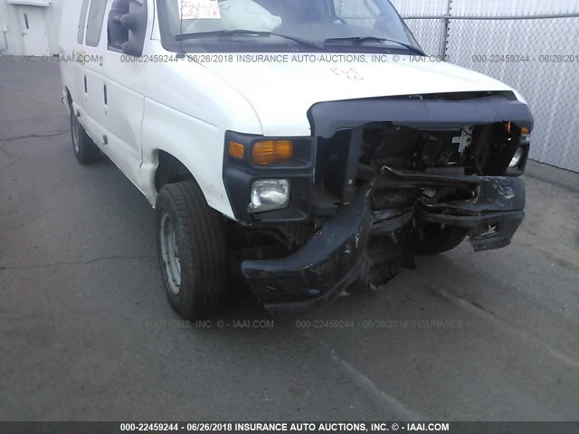 1FTNE14W08DA67942 - 2008 FORD ECONOLINE E150 VAN WHITE photo 6