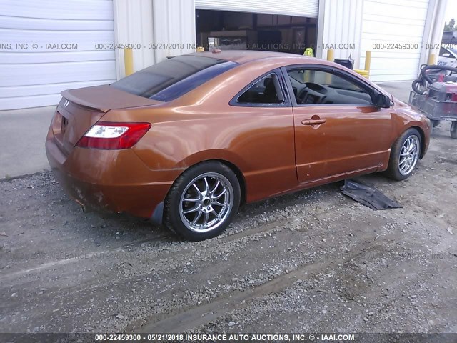 2HGFG12837H567311 - 2007 HONDA CIVIC EX ORANGE photo 4