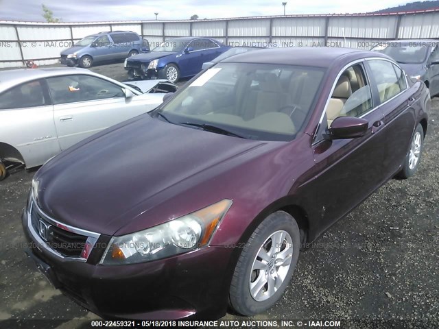 JHMCP26488C053844 - 2008 HONDA ACCORD LXP MAROON photo 2