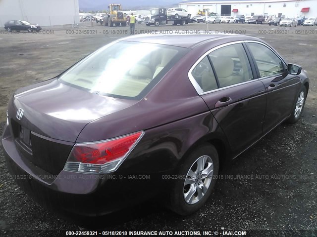 JHMCP26488C053844 - 2008 HONDA ACCORD LXP MAROON photo 4