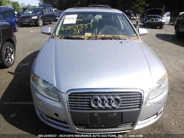 WAUAF68E55A436783 - 2005 AUDI A4 2.0T SILVER photo 6