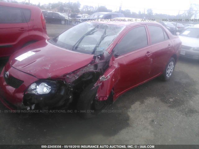 JTDBL40E99J033721 - 2009 TOYOTA COROLLA LE/XLE RED photo 2